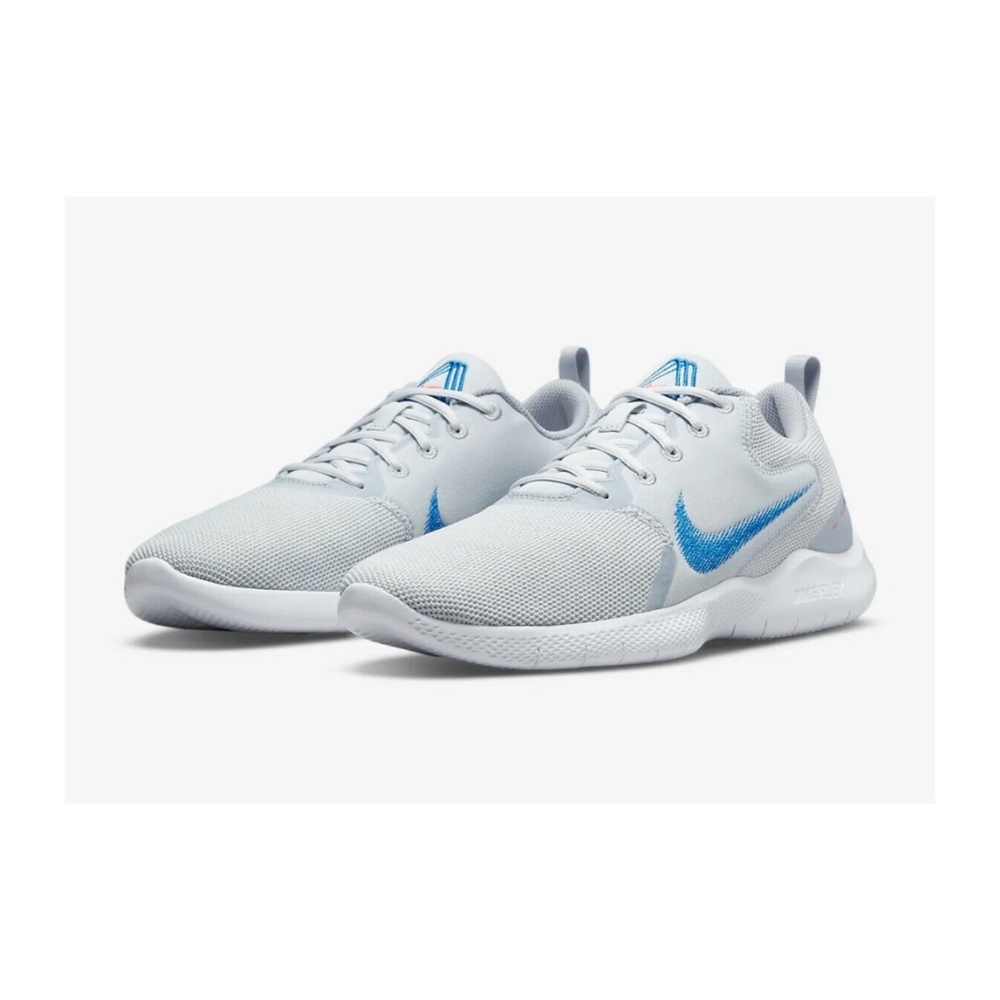 Nike Flex Experience RN 10 Low Mens Shoes White Blue CI9960-010 NEW Multi Sz - Picture 5 of 7